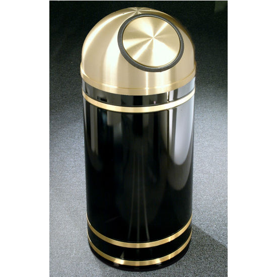Monte Carlo WasteMaster™ Collection Satin Brass Cover Dome Top Waste Receptacles