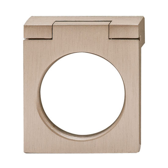 Hafele (1-1/4'' W) Ring Handle in Brushed Nickel, 33mm W x 10mm D x 37mm H