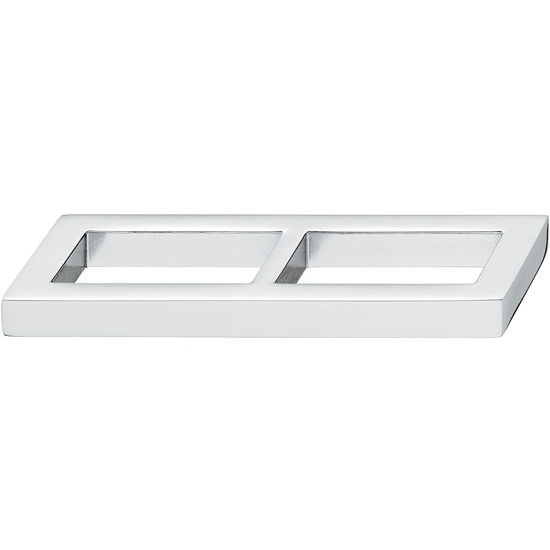 Hafele Nouveau Collection 4'' W Handle in Polished Chrome, 104mm W x 24mm D x 10mm H