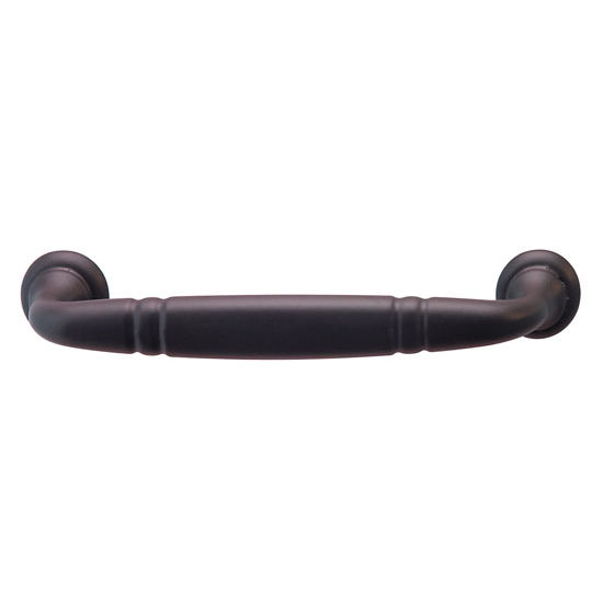 Hafele (4-2/5'' W) Traditional Handle in Dark Oil-Rubbed Bronze, 114mm W x 25mm D x 18mm H