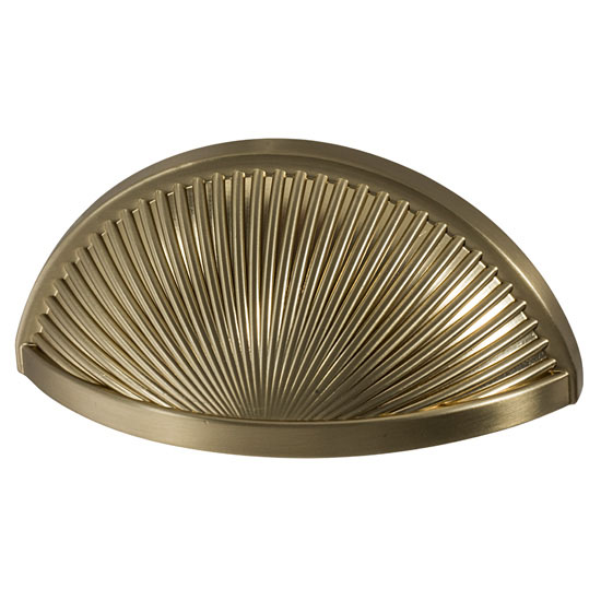 Hafele Amerock Sea Grass Collection Cup Pull, Golden Champagne, 98mm W x 46mm D x 30mm H, 76mm Center to Center