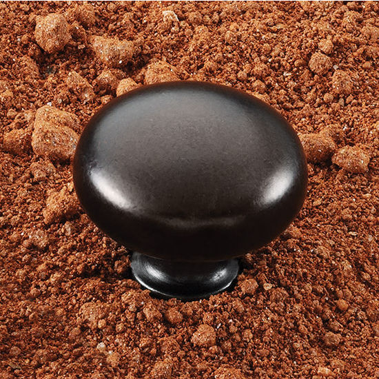 Hafele (1-1/4'') Diameter Mushroom Round Knob in Oil-Rubbed Bronze, 32mm Diameter x 27mm D x 16mm Base Diameter