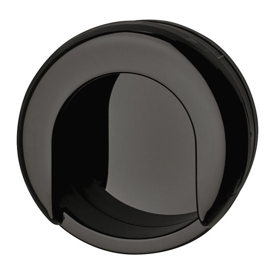 Hafele Hewi Collection Recess Pull in Jet Black, 75mm W x 13mm D x 70mm H