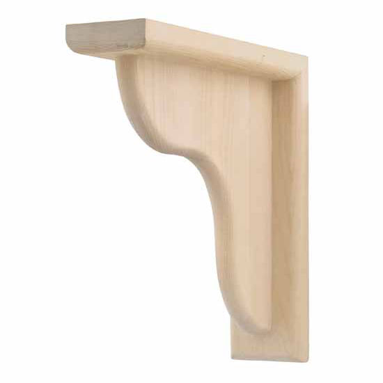 Solid Wood Corbel Counter Bar Mantle Shelf Support Bracket 2"x2.5"x7.38" Qty 2 