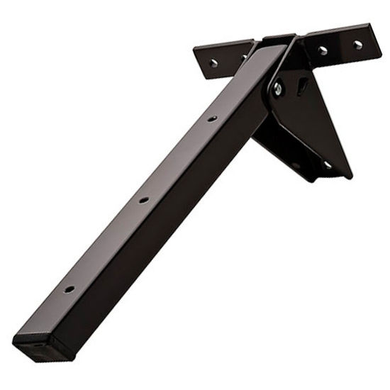 Hafele Tikla Folding Table Bracket, 360mm D - 660mm D, Brown Lacquer, Per Pair