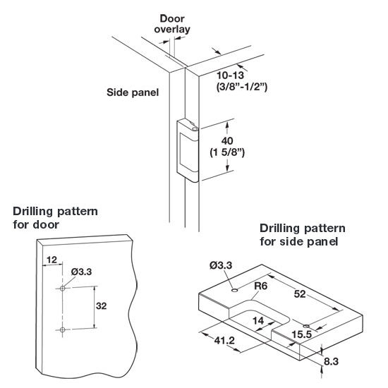 Aximat® 300 Thin Panel Anti-Corrosion Institutional Cabinet Hinge, 240 ...