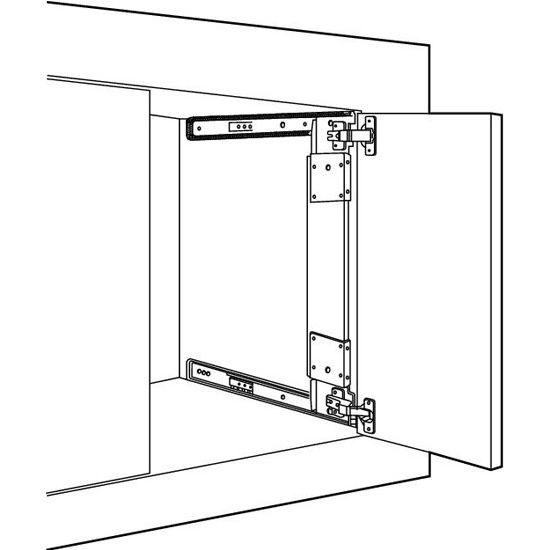 Hafele Pocket Door System - Accuride CB123/1234, Steel, Black