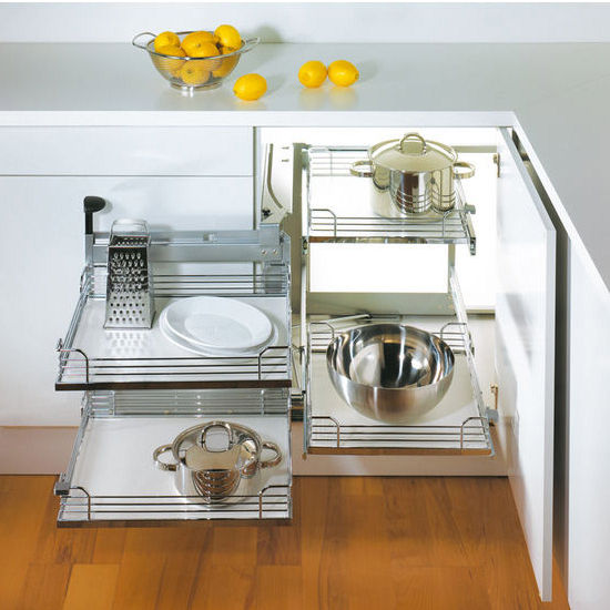 Hafele Magic Corner II for Use in Kitchen Blind Corner Cabinet | KitchenSource.com