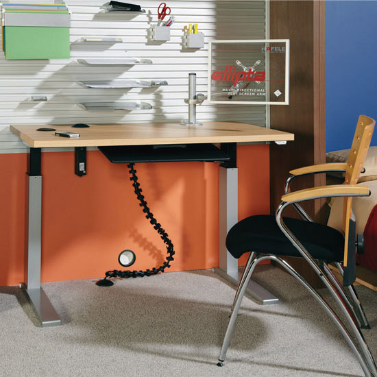 Hafele AdjusTableSystem® Conversion Electric System, Straight Table 2-Leg Adjustable Columns and Components, Silver