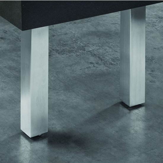 Hafele Mini Square Table Leg, Stainless Steel