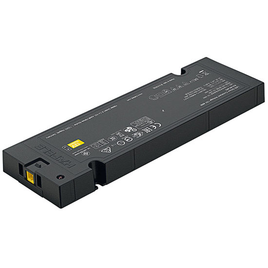 Hafele Loox5 Constant Driver 100-240V, 12 V, 40 Watts, with Power Factor Correction, 191mm x 60mm 16mm (7-1/2" W x 2-3/8" D x 5/8" H)