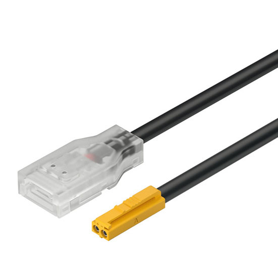 Hafele Loox5 12 V, 5 A/18  AWG 18 Lead Silicone Plug/Clip, for 8mm (5/16") LED Silicone Ribbon Strip Light Monochrome, 2000m (78-3/4" Length)