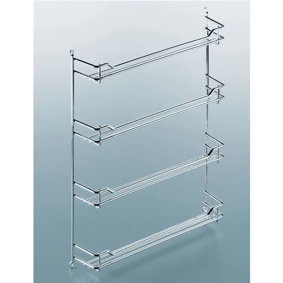 Steel Wire Door Mount Spice Racks In Chrome And Champagne From