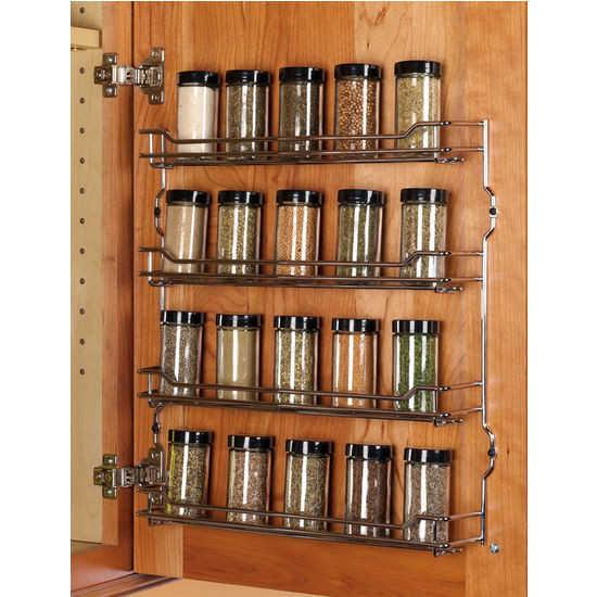 Steel Wire Door Mount Spice Racks in Chrome and Champagne From Hafele