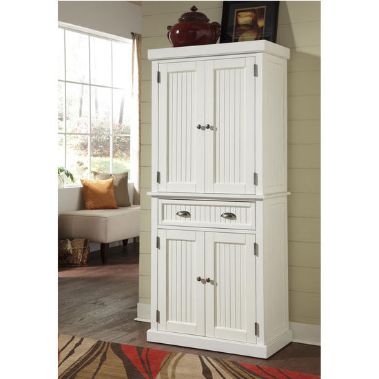 Home Styles Nantucket Pantry, Distressed White
