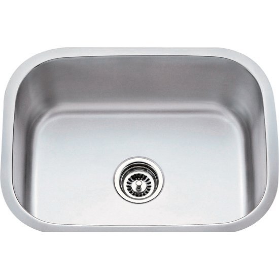 Hardware Resources 23-1/2" Wide 18 Gauge 304 Stainless Steel Utility Sink, 23-1/2" W x 17-3/4" D x 9" H