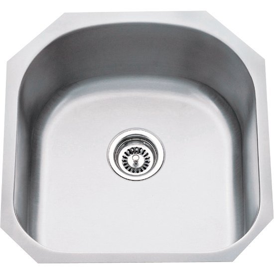 Hardware Resources 19-3/4" Wide 18 Gauge 304 Stainless Steel Utility Sink, 19-3/4" W x 20-1/2" D x 9" H