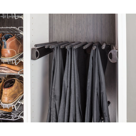 Hardware Resources 18'' Pant Rack for 14" Deep Closet Systems in Dark Bronze