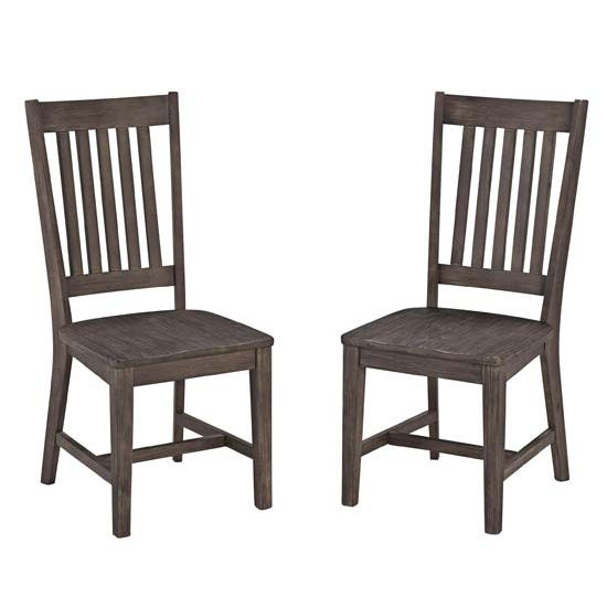 Home Styles Concrete Chic Dining Chairs, Sold as Set of 2, 17-3/4" W x 30" D x 40" H, Weathered Brown Finish