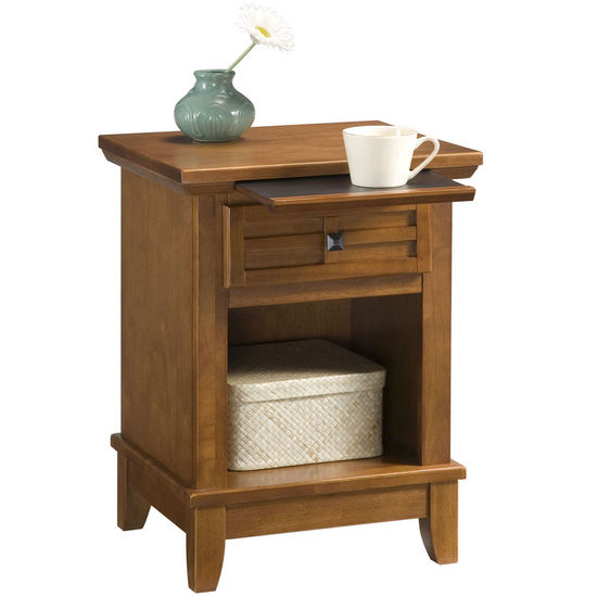 Home Styles Arts & Crafts Night Stand in Cottage Oak Finish