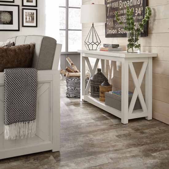 Home Styles Seaside Lodge Console Table, White, 48"W x 17"D x 30"H