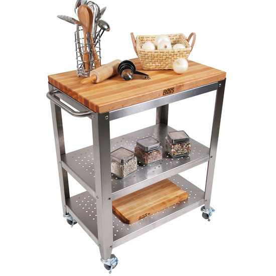 Cucina Culinarte Kitchen Cart w/Removable Maple Top by John Boos