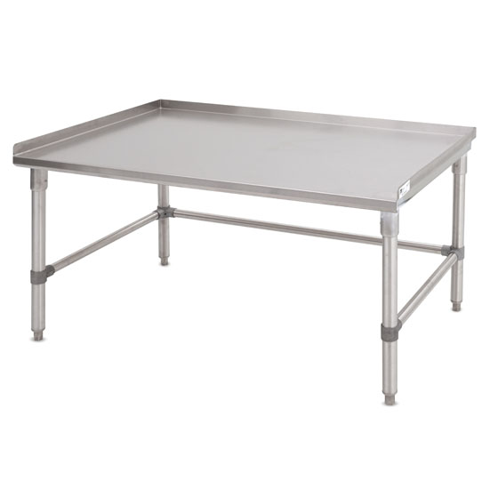 John Boos Equipment Stands Stainless Steel Work Table w/ 1-1/2" Turn-up Riser on Rear & Both Ends & 7/8" Radius Front Edge