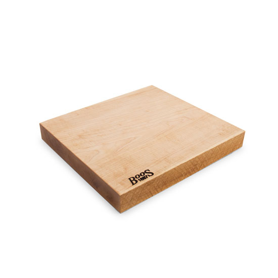John Boos Northern Hard Rock Maple Rustic-Edge Design Reversible Cutting Board, 13"W x 12"D x 1-3/4"H