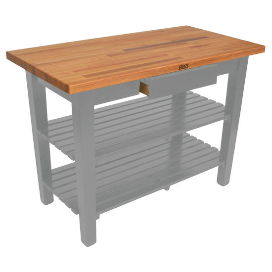 48'' Wide Oak Table Kitchen Island in Multiple Base Finishes and 1-1/2 ...