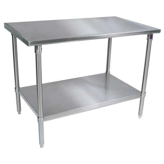 John Boos 16 Gauge Stainless Steel Work Tables w/ Shelf