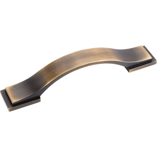 Jeffrey Alexander Mirada Collection 5-9/16'' W Strap Cabinet Pull in Antique Brushed Satin Brass