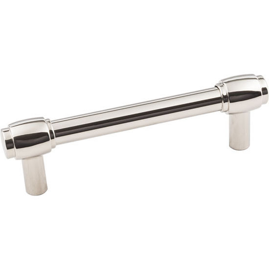 Jeffrey Alexander Hayworth Collection 4-3/4" W Decorative Cabinet Pull in Polished Nickel, 4-3/4" W x 1-3/8" D, Center to Center 96mm (3-3/4")