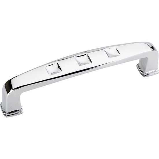 Jeffrey Alexander Modena Collection 4-1/4'' W Modern Cabinet Pull in Polished Chrome