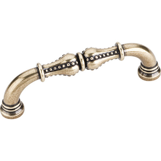 Jeffrey Alexander Prestige Collection 4-3/8'' W Beaded Cabinet Pull in Distressed Antique Brass