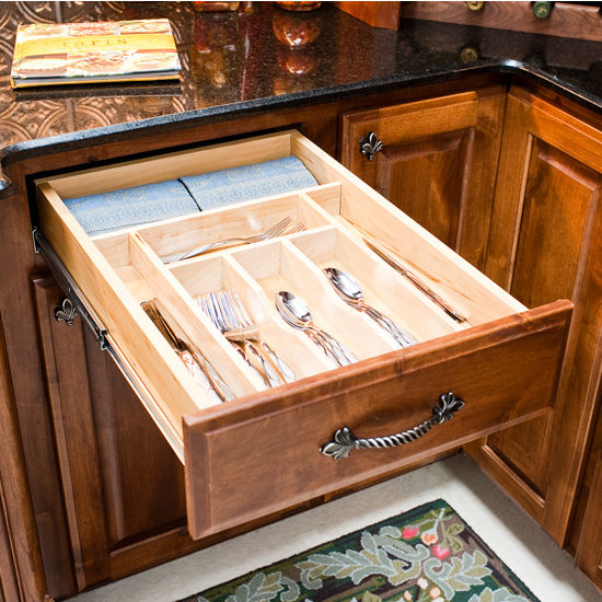 Drawer Organizer Insert Cutlery Tray, Made of Hard Maple, Measuring 14 ...