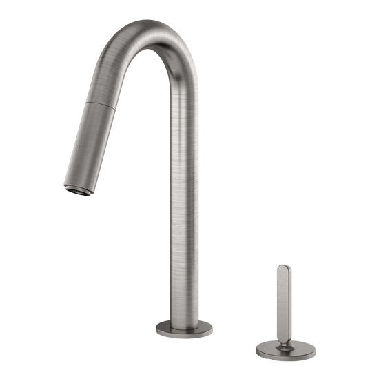Julien Apex Prep Pull Down Bar Faucet with Remote Single Lever, Brushed Nickel