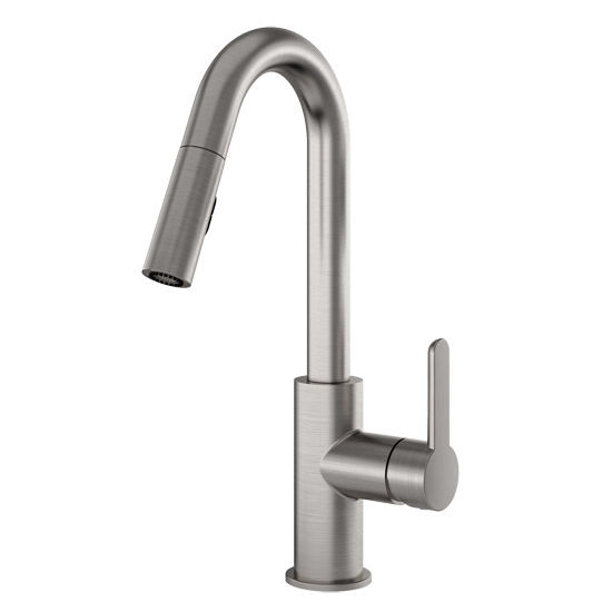Julien Apex Pull Down Kitchen Faucet with Dual Spray, Brushed Nickel