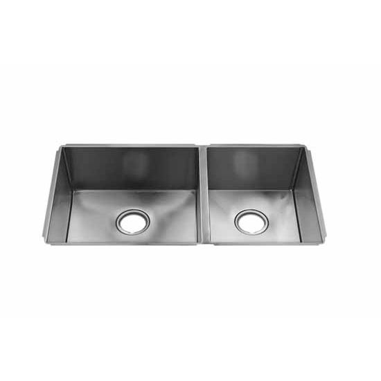JULIEN J7 Collection Undermount Sink with Double Bowl, Larger Left Bowl, 16 Gauge Stainless Steel
