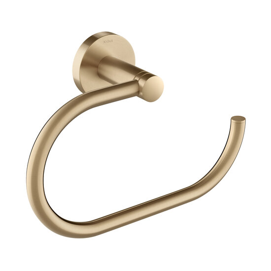 KRAUS Elie™ Bathroom Towel Ring, Brushed Gold, 8'' W x 2-3/4'' D x 5-3/8'' H