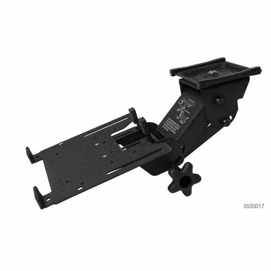 Knape & Vogt Encore Arm with Keyboard Clamp Tray, Black