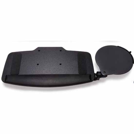 Knape & Vogt HDEP Keyboard Tray With Height Adjustable Swivel Mouse Tray, Black, 20.7''W x 11''D