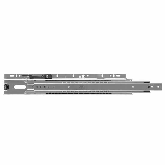 Knape & Vogt 1'' Over Travel, Side Mounted 125 lb Ball Bearing File Drawer Slide with Quick Disconnect Rail in Zinc Finish