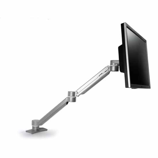 Knape & Vogt Single Screen, Double Extension with One Height Adjustable Segment Monitor Arm