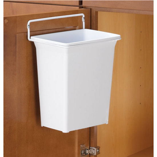 Knape & Vogt Door-Mount Single Kitchen or Vanity Waste Bins - 9 Quart (2.25 Gallon 