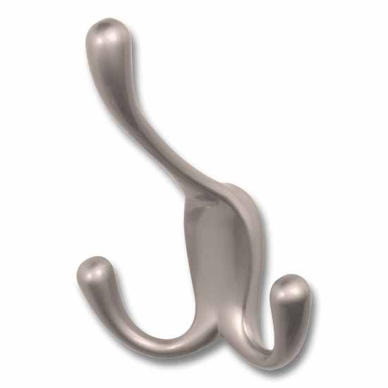 Knape & Vogt 3 Way Hook, Satin Nickel