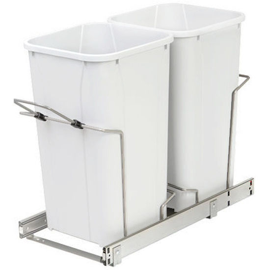 Knape & Vogt Cabinet Soft Close Pull Out Trash Can 19.19-in 14.81-in