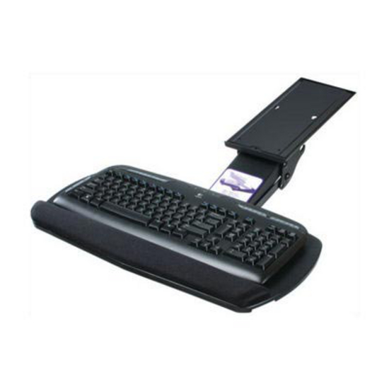 Knape & Vogt - Intuitive Keyboard Tray without Mouse Tray, 20" W x 10 4/5" D