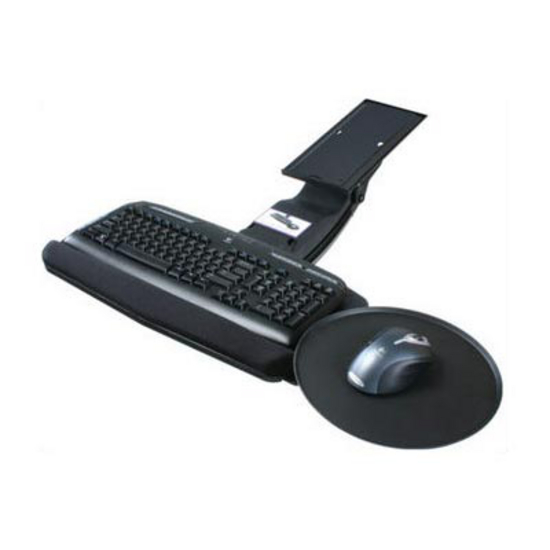 Knape & Vogt - Keyboard Tray w/Round Mouse Tray, 20" W x 10 4/5" D
