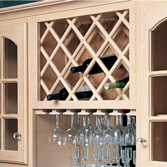 Omega National Cabinet Mount Wine Bottle Lattices Deluxe Edges Kitchensource