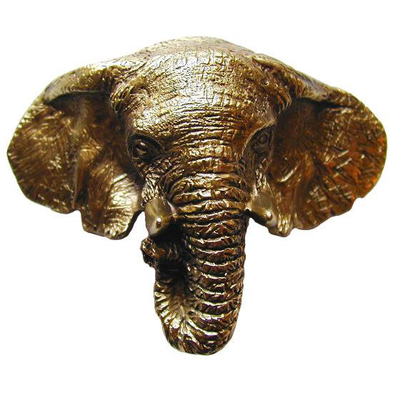 Bin Pull, Goliath (Elephant) Antique Brass